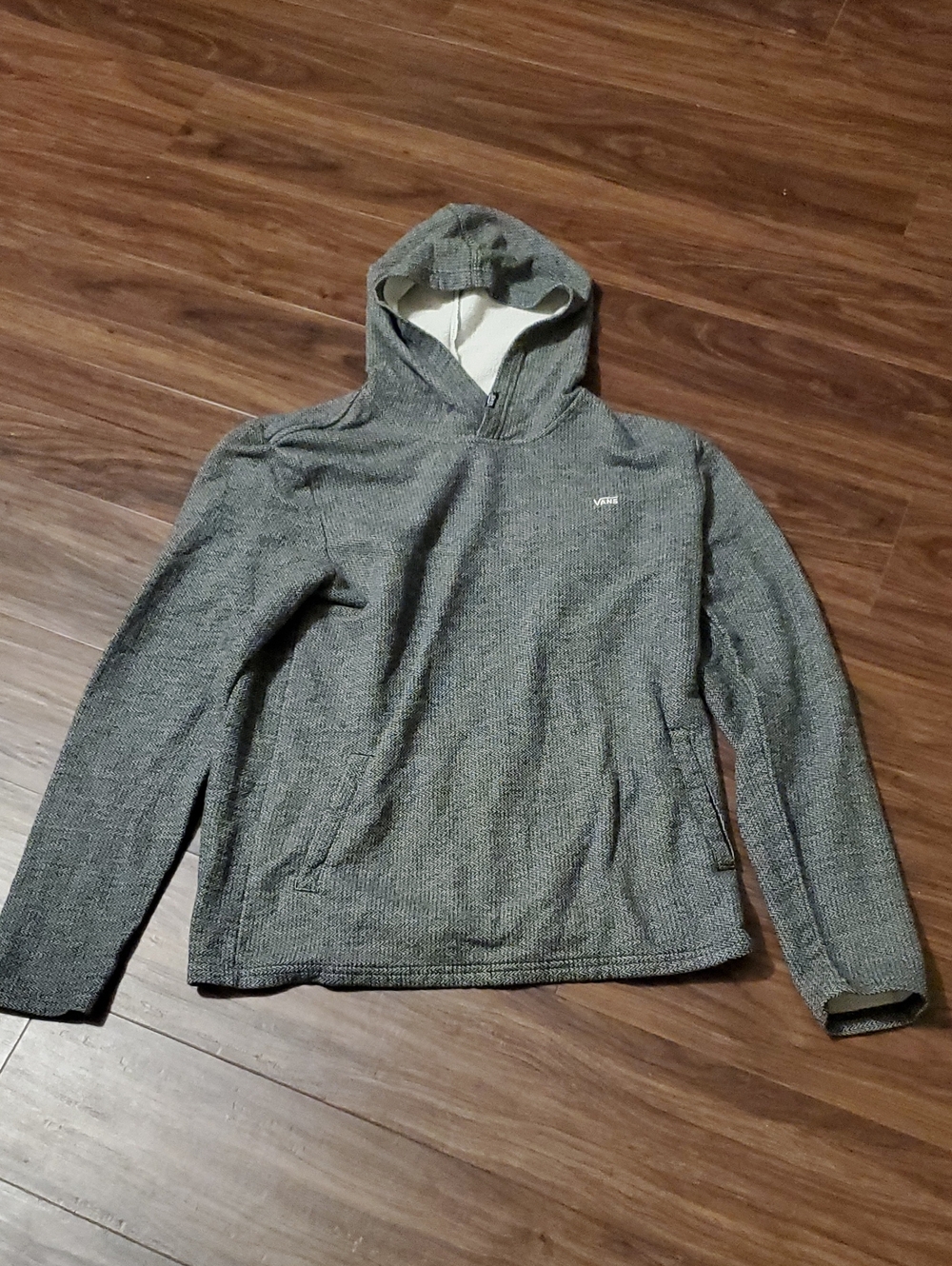Vans Men's Green Heathered Knit Hooded Pullover
